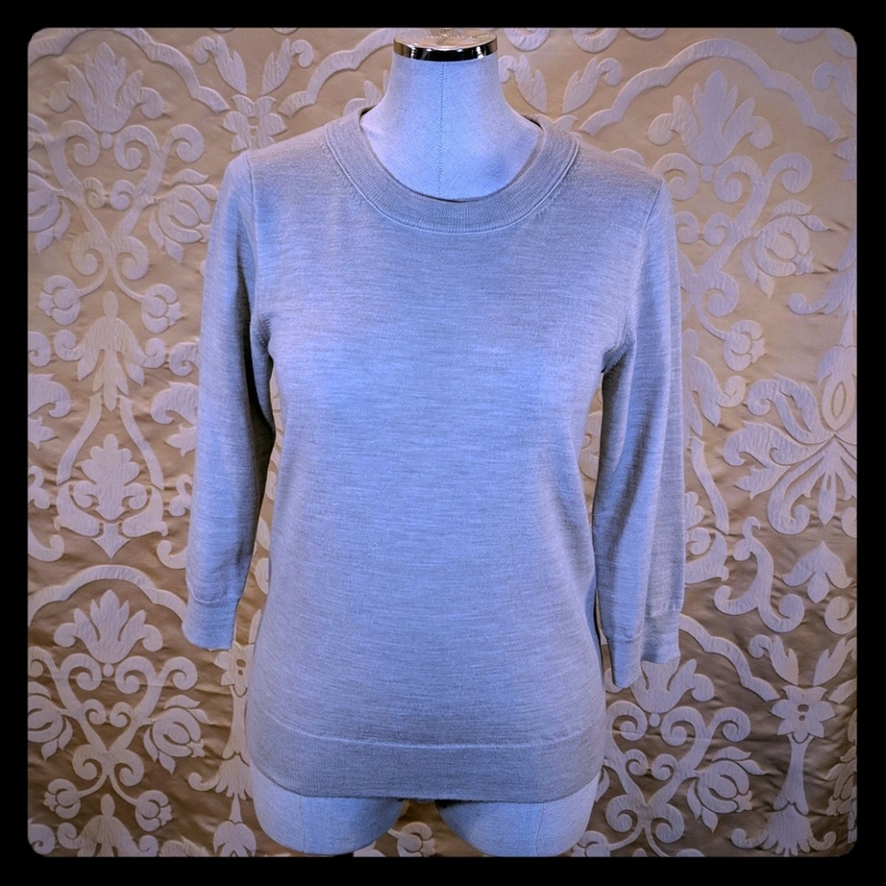 J.Crew 3/4 sleeve Merino wool sweater M BEIGE